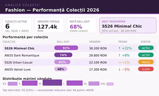 Mockup analiză colecții fashion